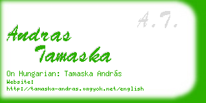 andras tamaska business card